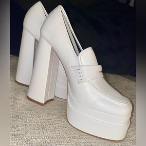 Pazzle Platform Heels in White